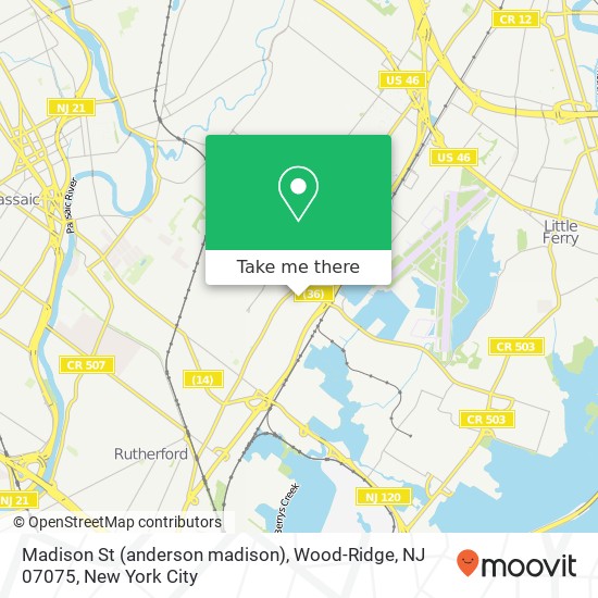Madison St (anderson madison), Wood-Ridge, NJ 07075 map