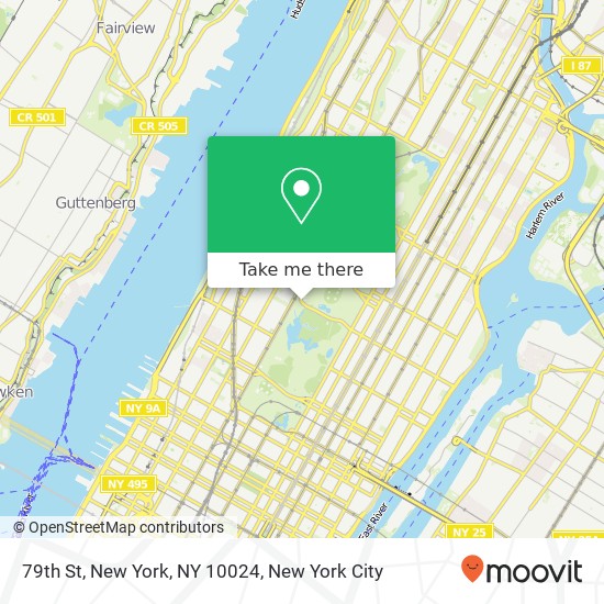 79th St, New York, NY 10024 map