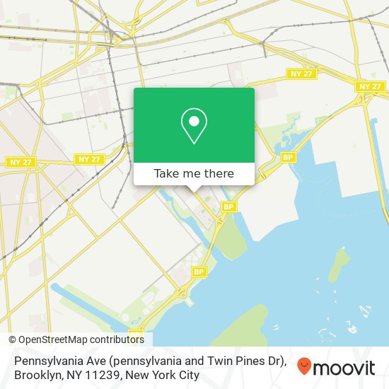 Pennsylvania Ave (pennsylvania and Twin Pines Dr), Brooklyn, NY 11239 map