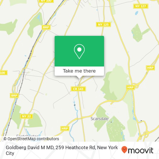 Mapa de Goldberg David M MD, 259 Heathcote Rd