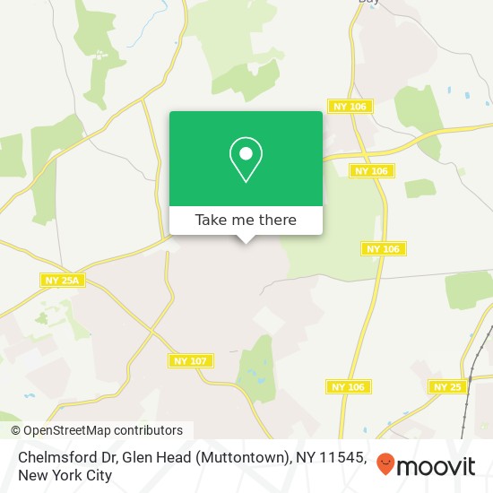 Mapa de Chelmsford Dr, Glen Head (Muttontown), NY 11545