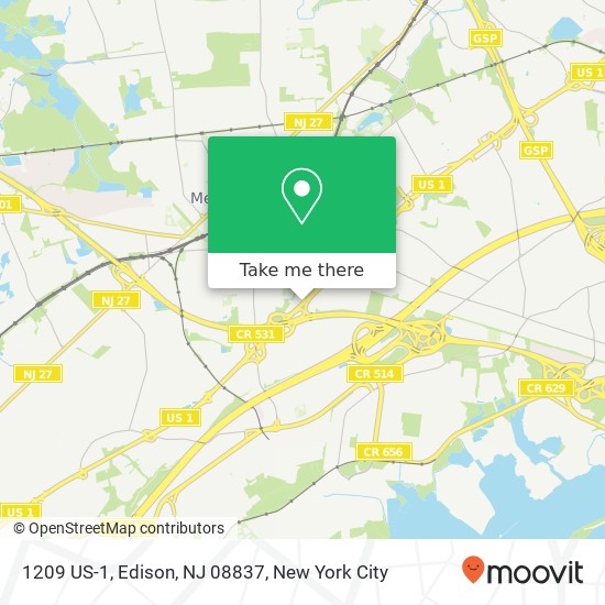 1209 US-1, Edison, NJ 08837 map