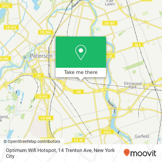 Optimum Wifi Hotspot, 14 Trenton Ave map