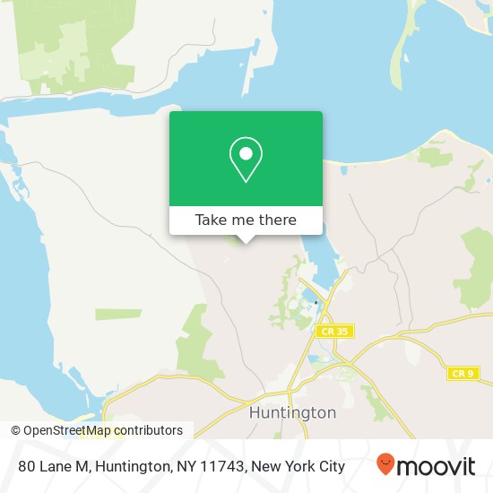 Mapa de 80 Lane M, Huntington, NY 11743
