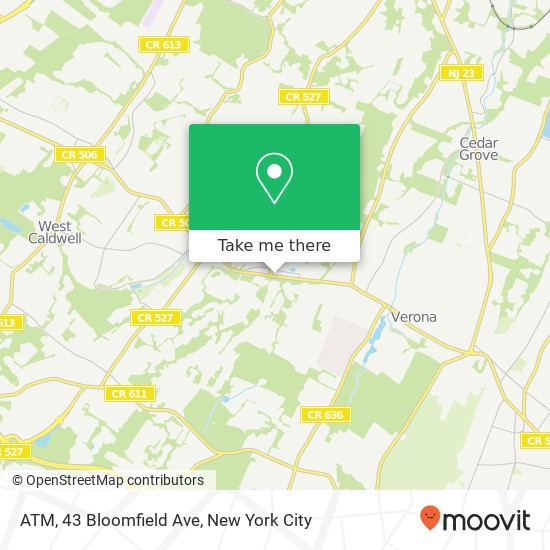 ATM, 43 Bloomfield Ave map