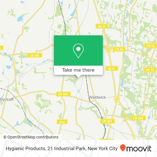 Mapa de Hygienic Products, 21 Industrial Park