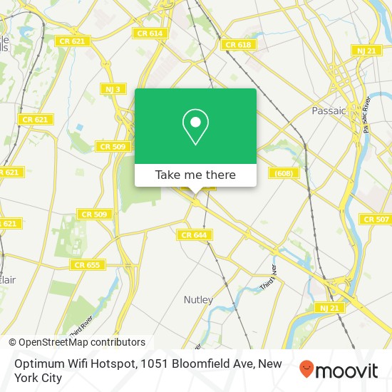 Optimum Wifi Hotspot, 1051 Bloomfield Ave map