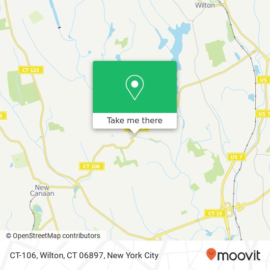 Mapa de CT-106, Wilton, CT 06897