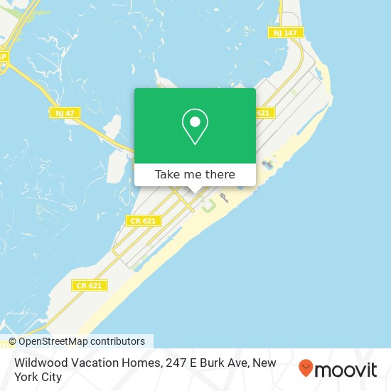 Mapa de Wildwood Vacation Homes, 247 E Burk Ave