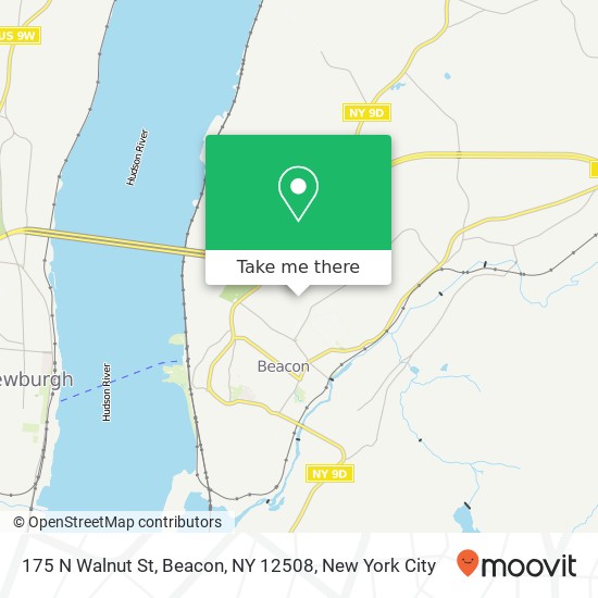 Mapa de 175 N Walnut St, Beacon, NY 12508