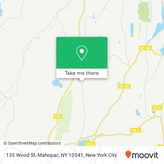 Mapa de 135 Wood St, Mahopac, NY 10541