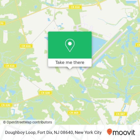 Mapa de Doughboy Loop, Fort Dix, NJ 08640