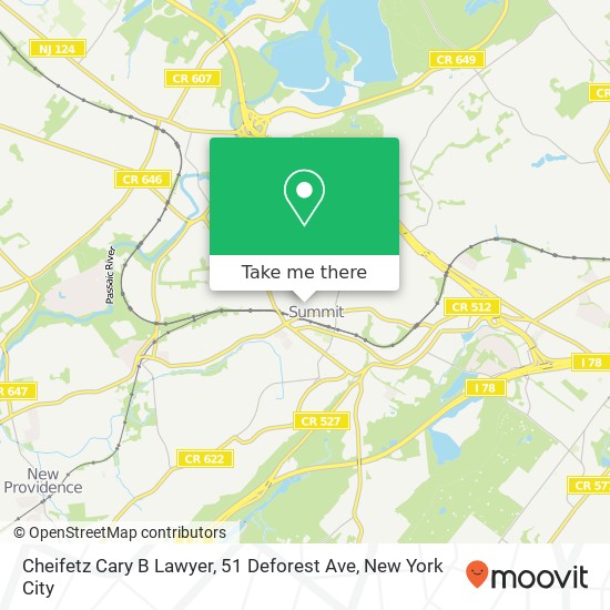 Mapa de Cheifetz Cary B Lawyer, 51 Deforest Ave