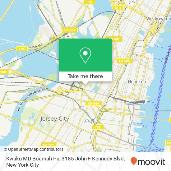 Mapa de Kwaku MD Boamah Pa, 3185 John F Kennedy Blvd
