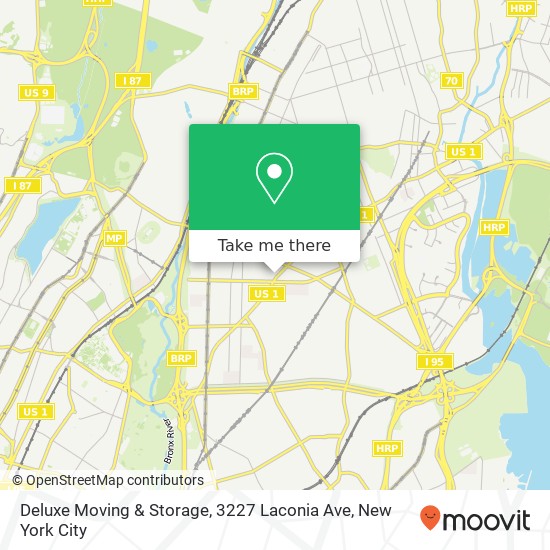 Mapa de Deluxe Moving & Storage, 3227 Laconia Ave