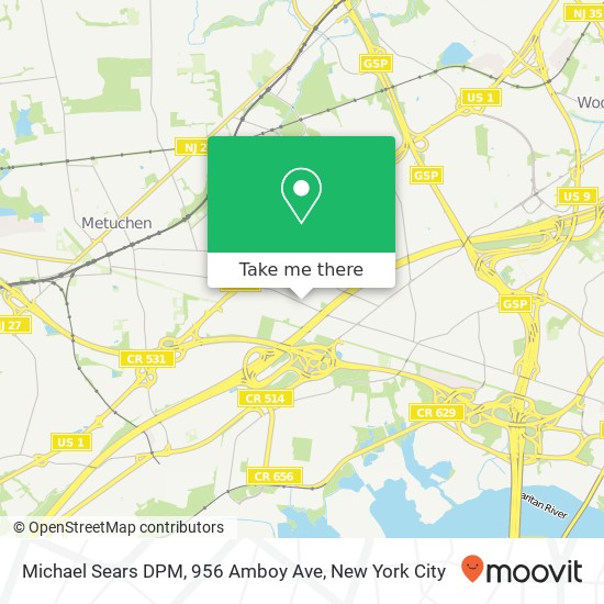 Mapa de Michael Sears DPM, 956 Amboy Ave