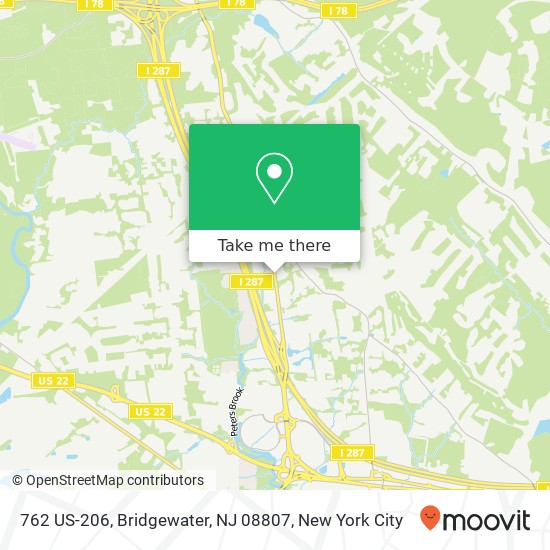 762 US-206, Bridgewater, NJ 08807 map