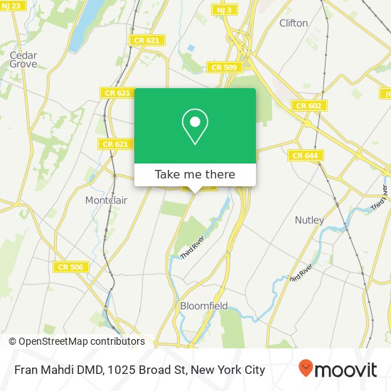 Mapa de Fran Mahdi DMD, 1025 Broad St
