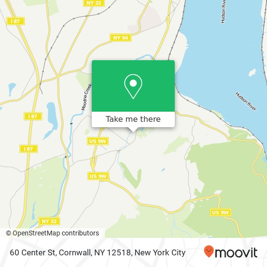 Mapa de 60 Center St, Cornwall, NY 12518