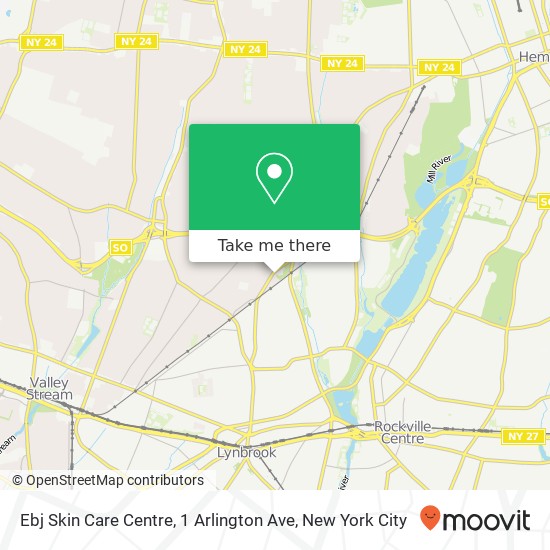 Mapa de Ebj Skin Care Centre, 1 Arlington Ave