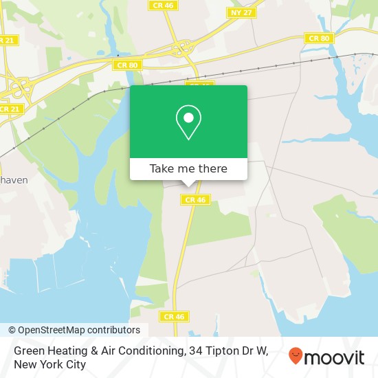 Mapa de Green Heating & Air Conditioning, 34 Tipton Dr W