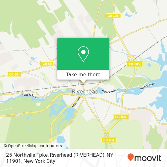 Mapa de 25 Northville Tpke, Riverhead (RIVERHEAD), NY 11901