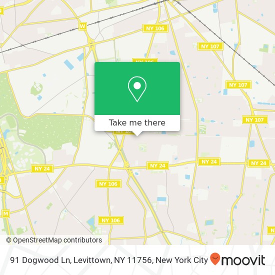 91 Dogwood Ln, Levittown, NY 11756 map