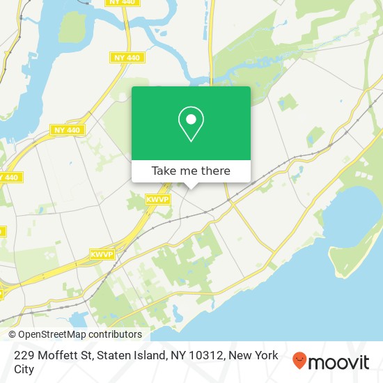 Mapa de 229 Moffett St, Staten Island, NY 10312