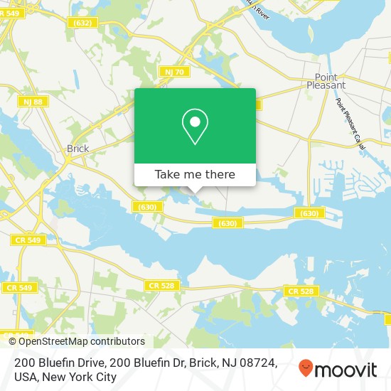 200 Bluefin Drive, 200 Bluefin Dr, Brick, NJ 08724, USA map