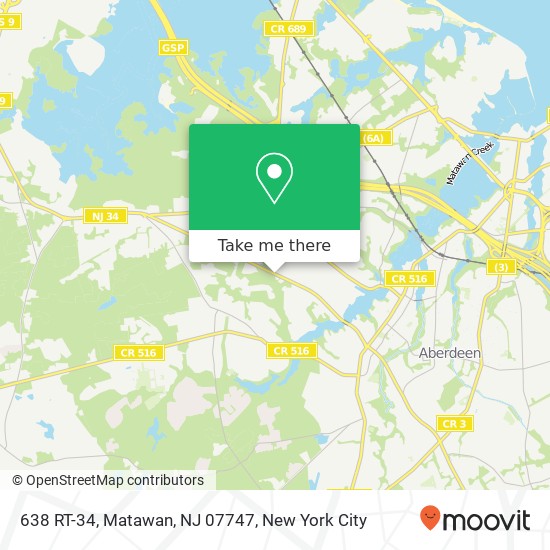 Mapa de 638 RT-34, Matawan, NJ 07747