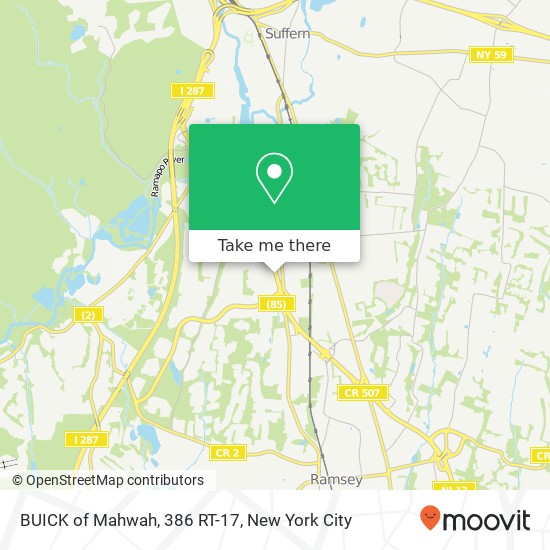 BUICK of Mahwah, 386 RT-17 map