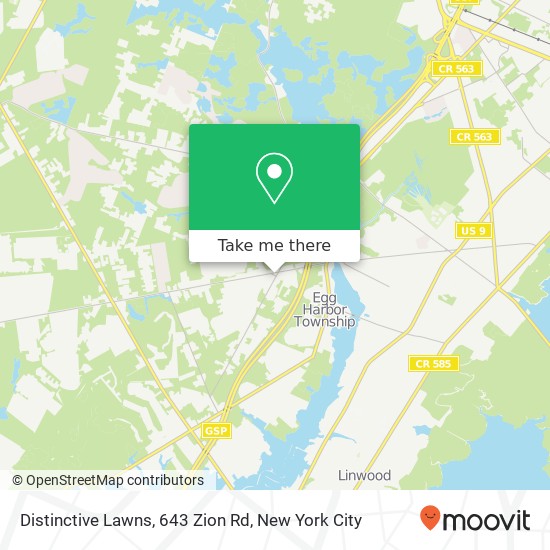 Distinctive Lawns, 643 Zion Rd map