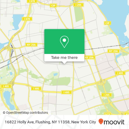 Mapa de 16822 Holly Ave, Flushing, NY 11358