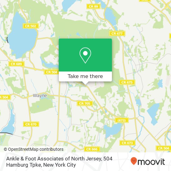 Ankle & Foot Associates of North Jersey, 504 Hamburg Tpke map