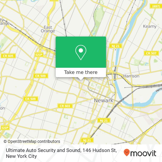 Mapa de Ultimate Auto Security and Sound, 146 Hudson St