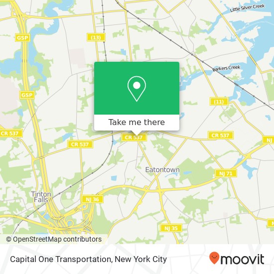 Mapa de Capital One Transportation