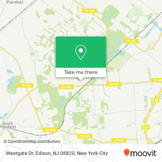 Westgate Dr, Edison, NJ 08820 map