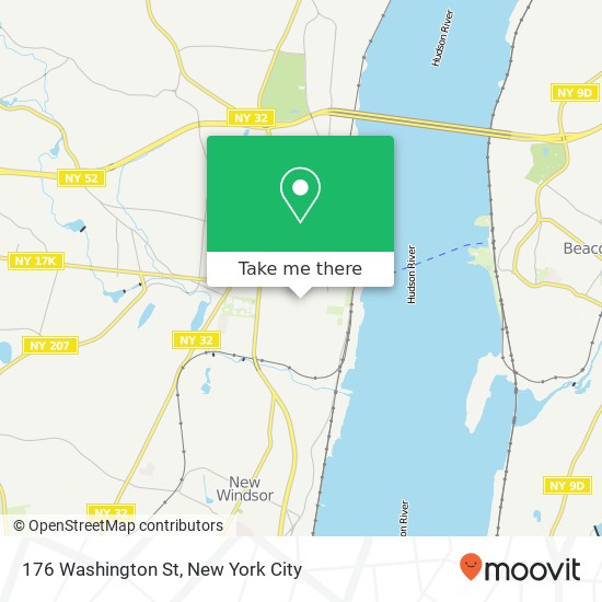 Mapa de 176 Washington St, Newburgh, NY 12550