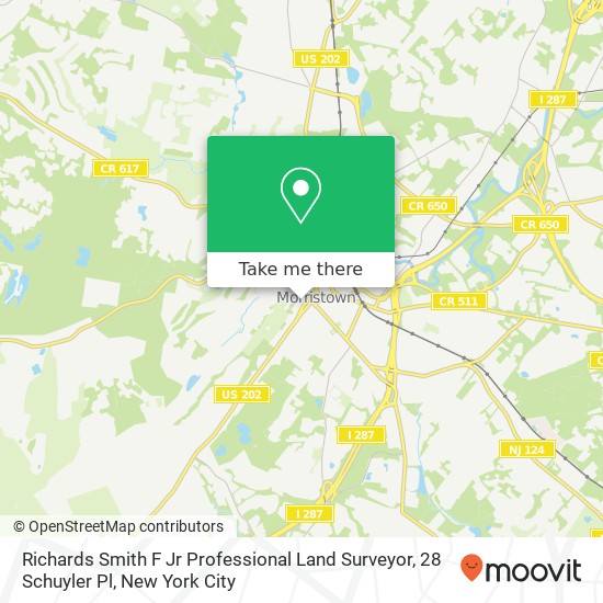 Mapa de Richards Smith F Jr Professional Land Surveyor, 28 Schuyler Pl