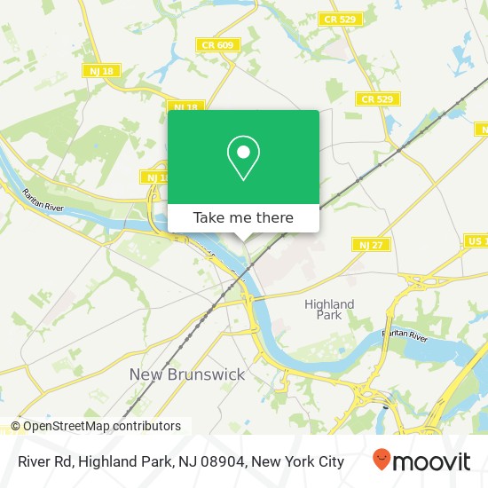 River Rd, Highland Park, NJ 08904 map