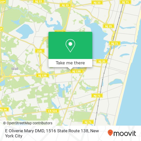 Mapa de E Oliverie Mary DMD, 1516 State Route 138