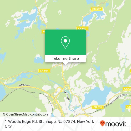 Mapa de 1 Woods Edge Rd, Stanhope, NJ 07874