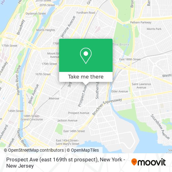 Mapa de Prospect Ave (east 169th st prospect)