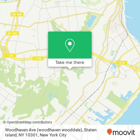 Woodhaven Ave (woodhaven wooddale), Staten Island, NY 10301 map