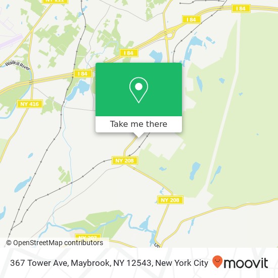 Mapa de 367 Tower Ave, Maybrook, NY 12543