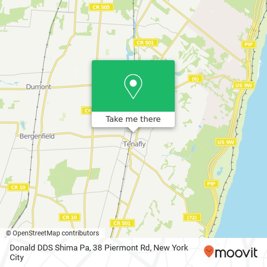 Mapa de Donald DDS Shima Pa, 38 Piermont Rd