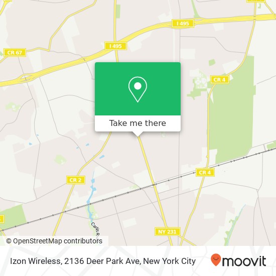 Izon Wireless, 2136 Deer Park Ave map