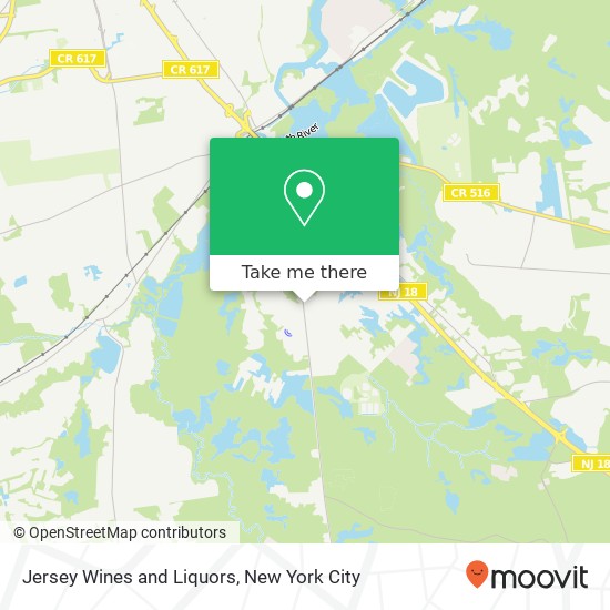 Mapa de Jersey Wines and Liquors