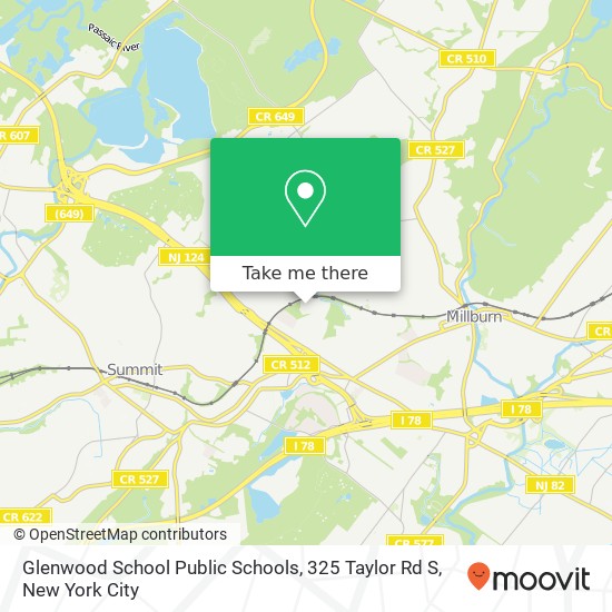 Mapa de Glenwood School Public Schools, 325 Taylor Rd S