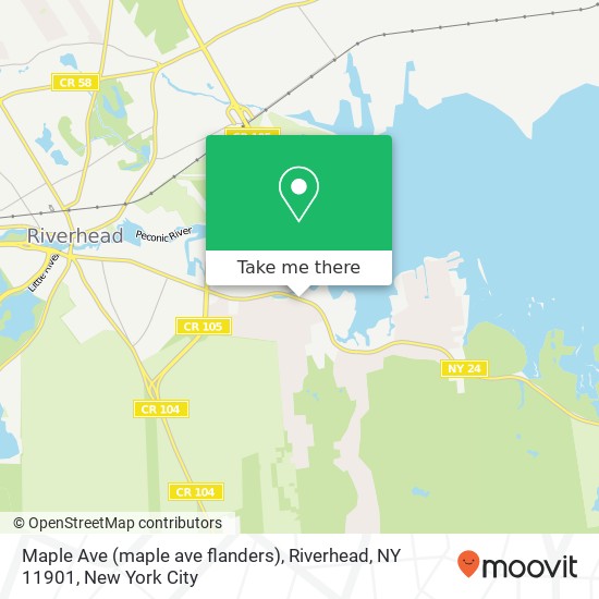 Maple Ave (maple ave flanders), Riverhead, NY 11901 map